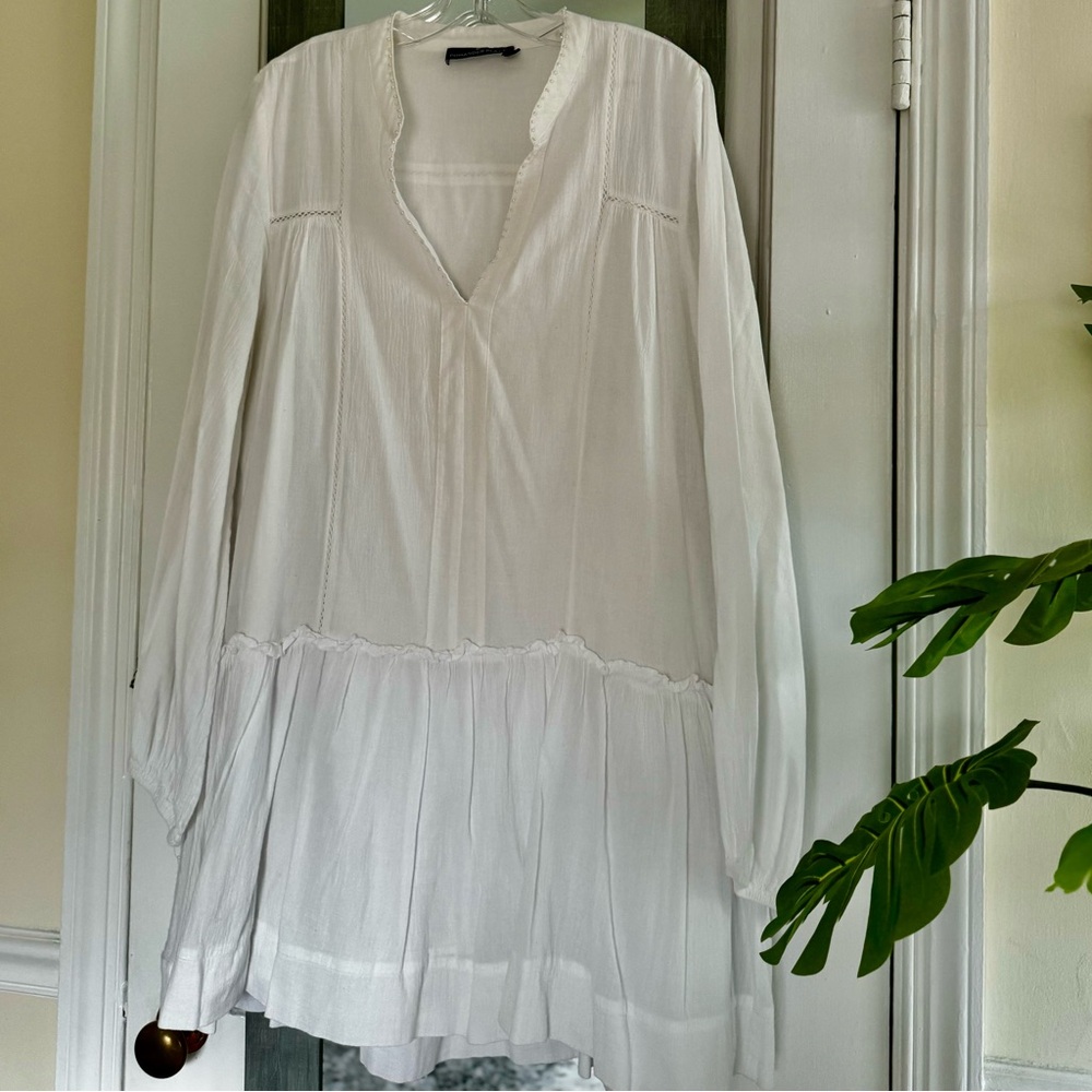 Tuckernuck Pomander Place White Ophelia Mini Dress Coverup Coastal Minimalist - Picture 4 of 11